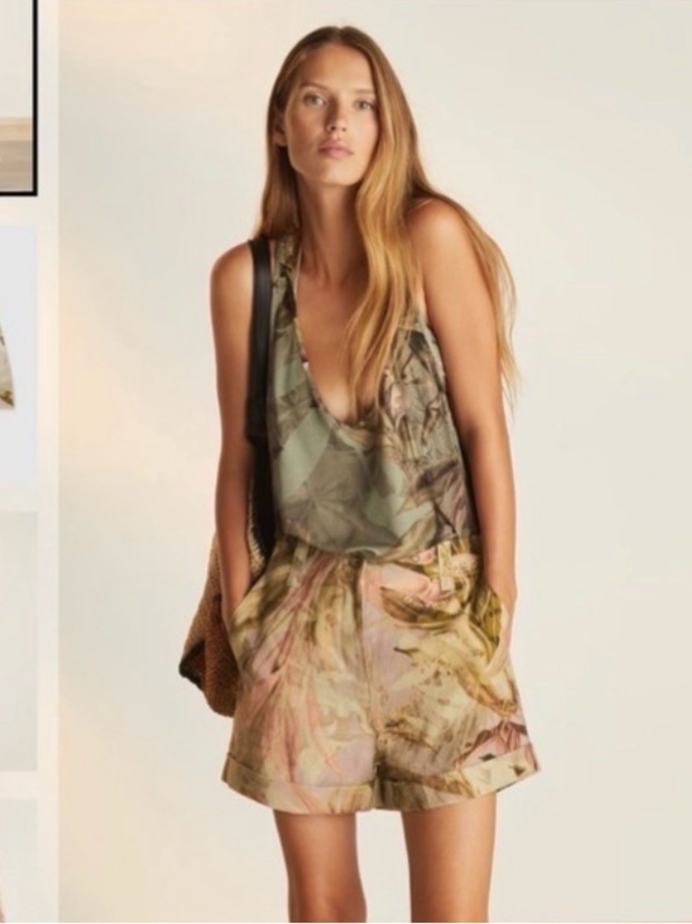 Reiss NYBG Linen Floral Print Shorts